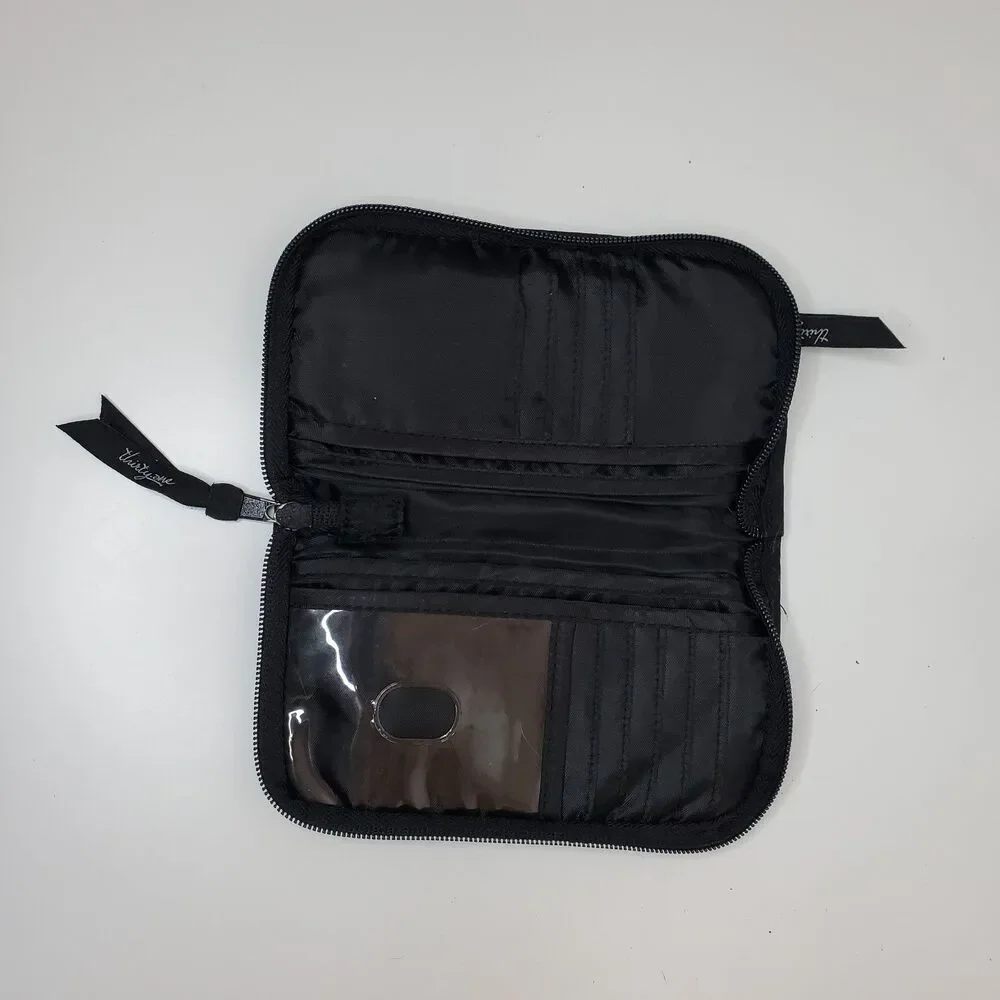 Thirty One Black & White Scroll Bifold Zip Wallet (7